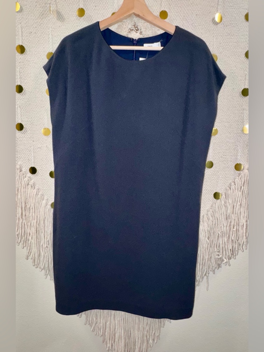 NWT Vince Midi Navy Blue Dress